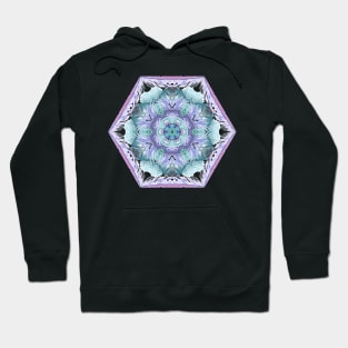 Purple and Green Watercolor Hexagon Hoodie